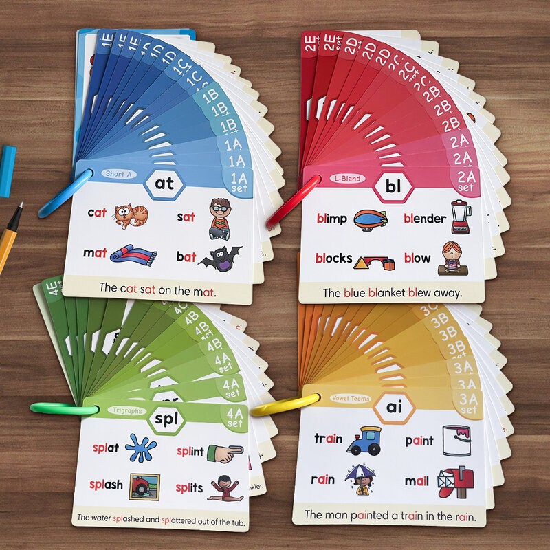 65 Kaarten Engelse Fonetische Flashcards 118 Groepen Montessori Leren Spel Vroeg Educatief Speelgoed Voor Kinderen Leren Hulpmiddel