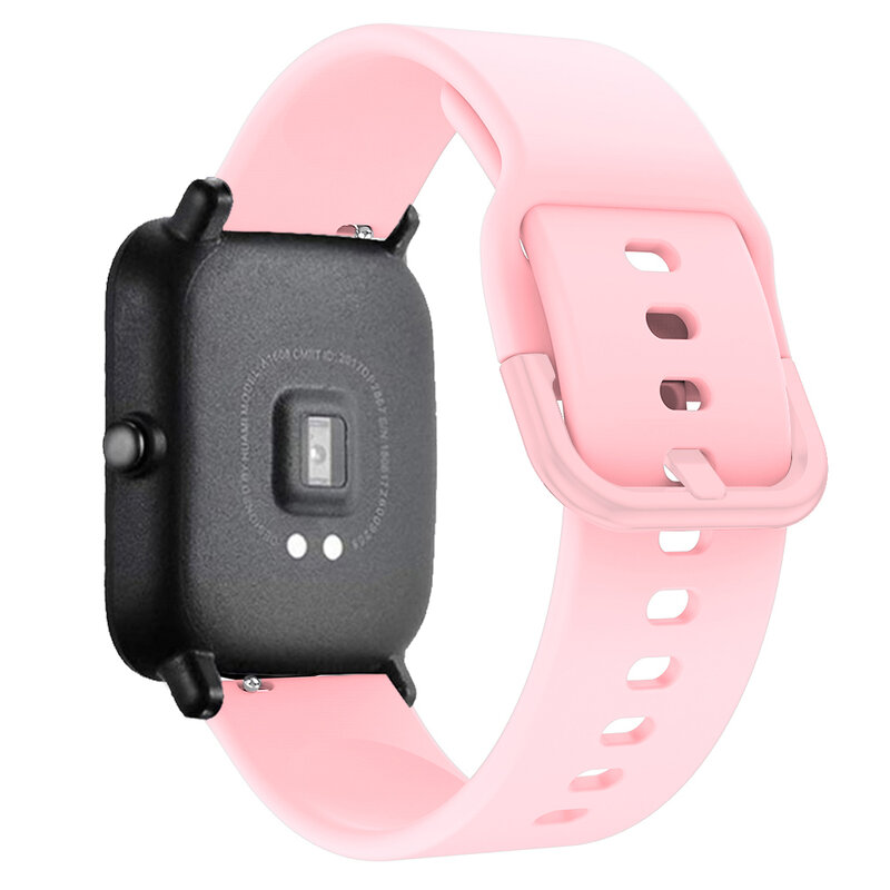 Ремешок силиконовый для часов Amazfit bip, браслет для Samsung Galaxy watch 6 5 4 40 мм 44 мм, 20 мм 22 мм
