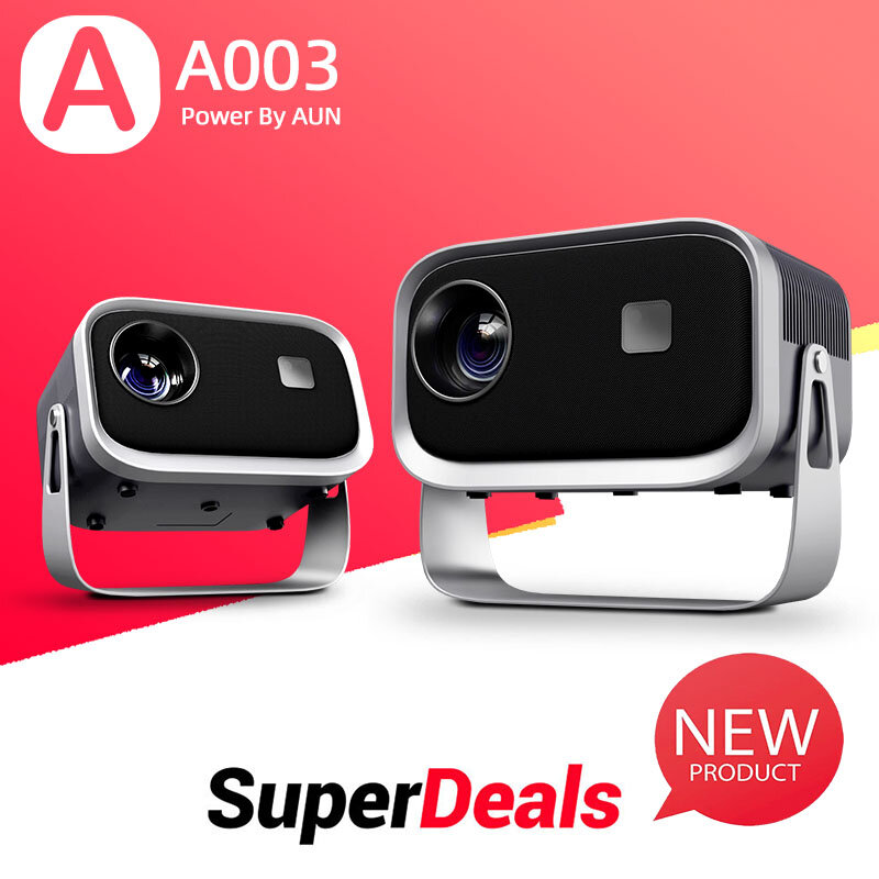 Aun a003 mini projektor 3d theater tragbares heimkino led video projektor wifi spiegel android ios smartphone für 1080p 4k video