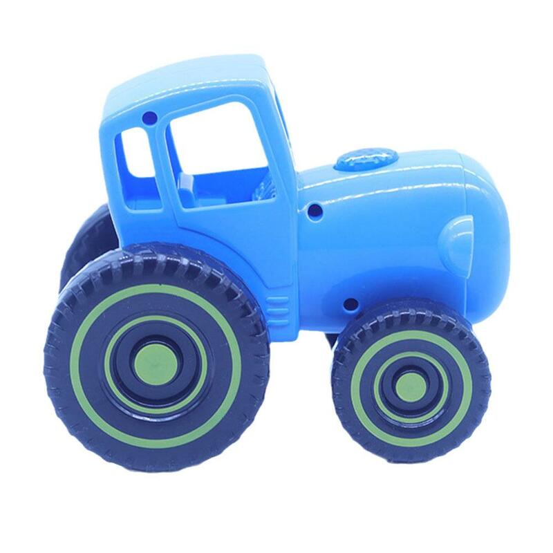 Mini voiture tracteur bleu pour enfants, jouet avec musique, modèles dos, cadeaux d'anniversaire, E0S7