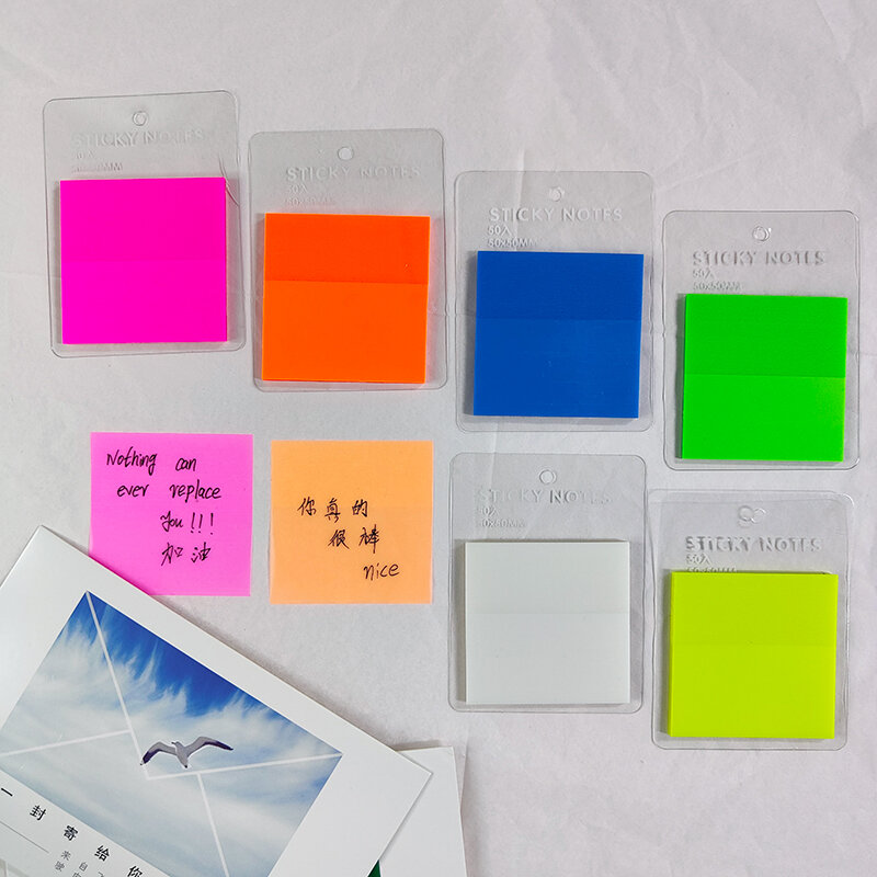 KindFuny-Bloc de notas transparente, 700 hojas, pegatinas adhesivas, almohadillas para notas, papel transparente, papelería escolar, suministros de oficina