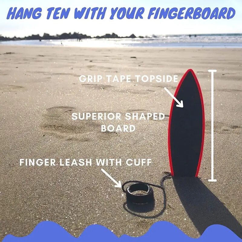 1PC Finger Surfboard, Mini Fingerboard Toy, Relieve Stress Surfboard, Cool Finger Surf Board for Kids Teens Adults
