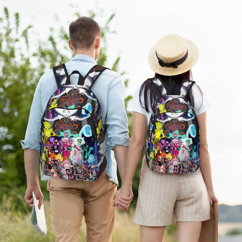 Steven จักรวาลศิลปะแฟนสำหรับวัยรุ่นนักเรียนกระเป๋านักเรียนกระเป๋าผ้าใบ Daypack กีฬาระดับประถมศึกษา