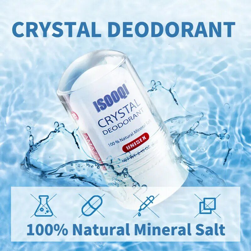Deodorante antitraspirante allume corpo cristallo ascellare deodorante antitraspirante pietra cura del corpo deodorante