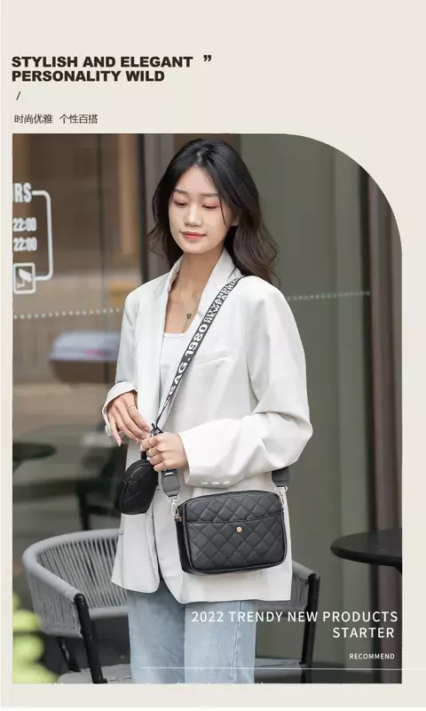 Bolsa de Ombro Rhombus feminina, bolsa de mensageiro casual, versão coreana, todos os jogos, moda, nova, 2023
