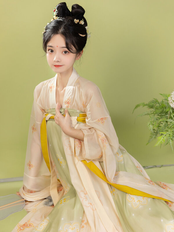 Putri Dewi Hanfu wanita tradisional Cina bordir panggung gaun dansa kostum Cosplay peri gradien setelan Cosplay