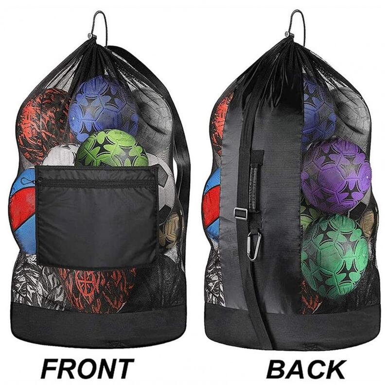 Bolsa de malla con cordón para pelota deportiva, mochila de baloncesto, fútbol, voleibol, bolsa de almacenamiento para equipo de natación