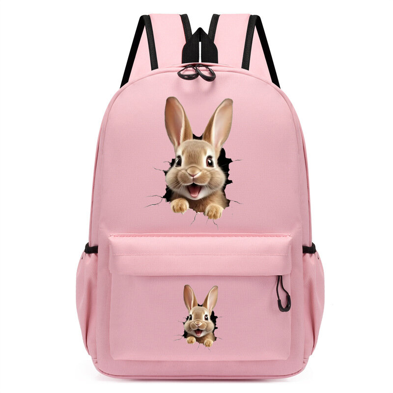 귀여운 배낭 유치원 책가방, 만화 소녀 학생 책가방, 귀여운 토끼 여행 가방