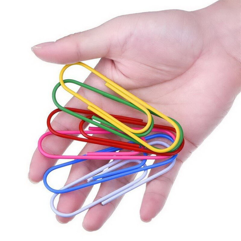 12/24pcs 100mm Mega Large Multicolored Jumbo Coated Paper Clips - Ideal for Office and School Document Organization