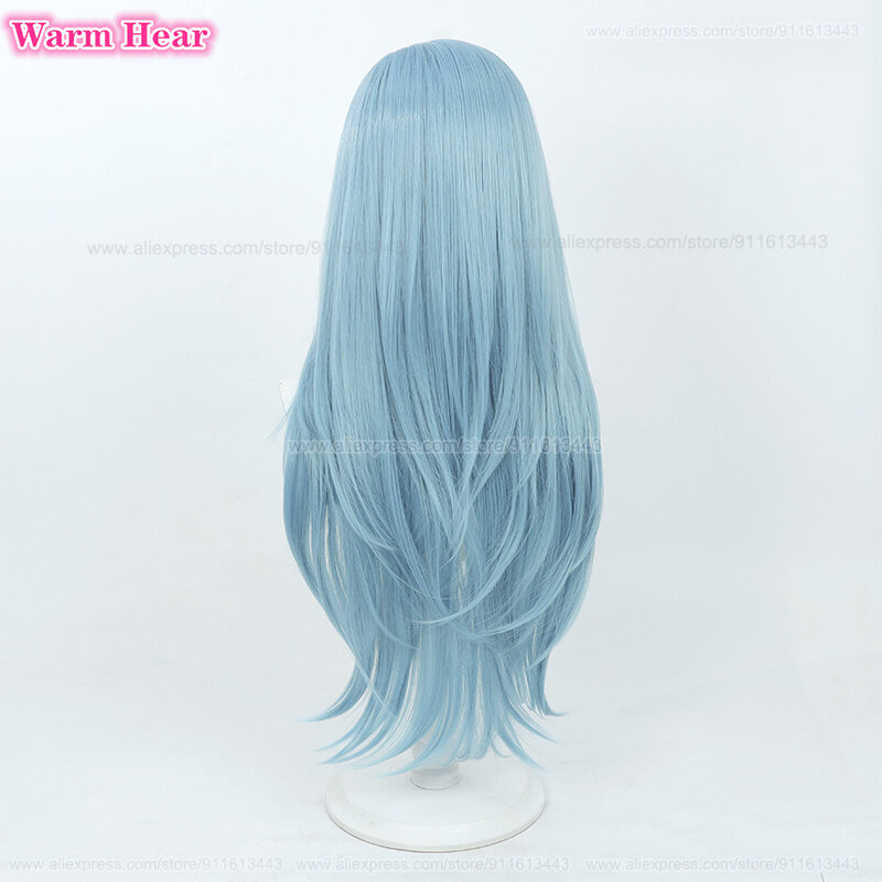 In magazzino Hinomori Shizuku parrucca Anime lungo 80cm blu mare Cosplay parrucca Anime capelli resistenti al calore Halloween Party donna parrucche + parrucca Cap