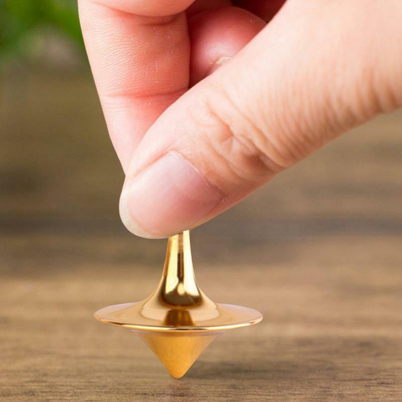 Small Cyclone Gyroscope Silver Spinning Top Creative Desktop Toy Spinning Top Mini Hand Spinner Pressure Relief Fun Educational