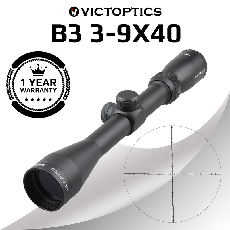 VictOptics B3 3-9x40 cannocchiale da puntamento da caccia cannocchiale da puntamento telescopico mirino per fucile ad aria compressa Airsoft Rimfire