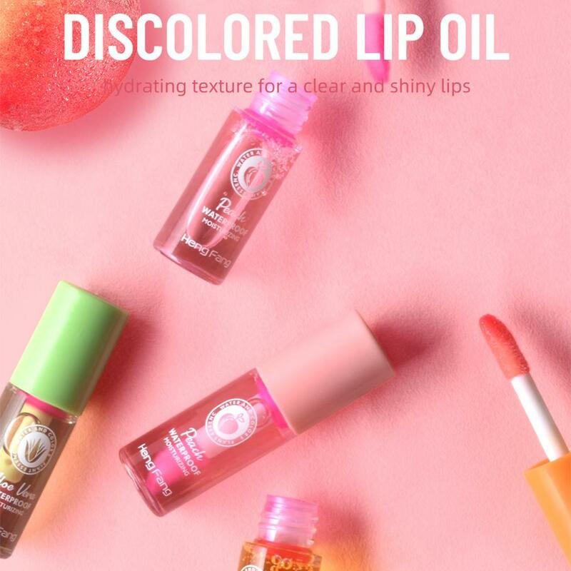 Color Changing Lip Balm Moisturizing Color Changing Pomade Honey Lips Brighten Repair Lip Peach Aloe Vera Lip Oil K7C3