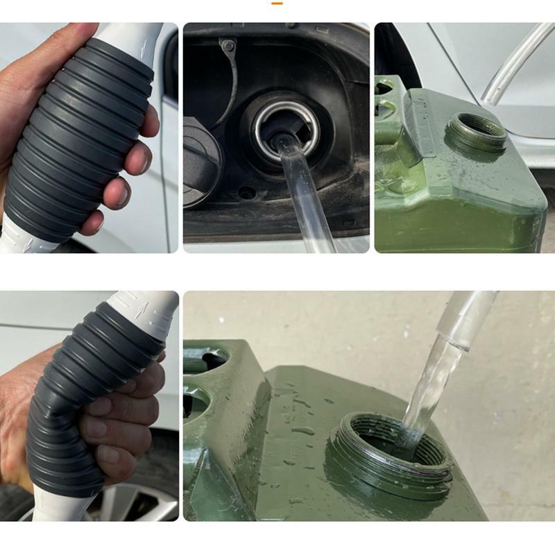 Pompa ręczna pompa wąż syfonowy do ręcznego przenoszenia paliwa pompa z wytrzymałym wąż PVC ze stali nierdzewnej zaciski oleju wody