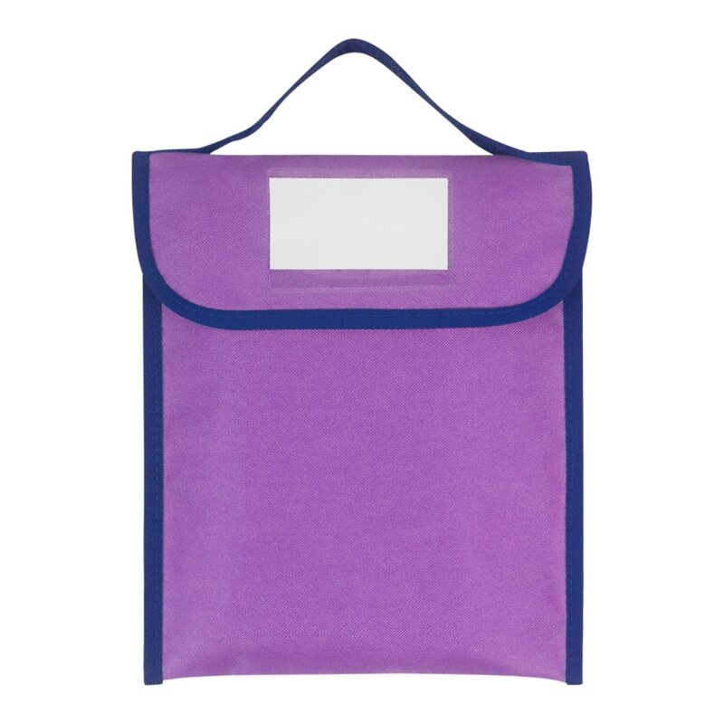 YYDS Tragbare Aktentasche, tragbare Schulbüchertasche mit durchsichtigem Etikettenfenster für Schüler