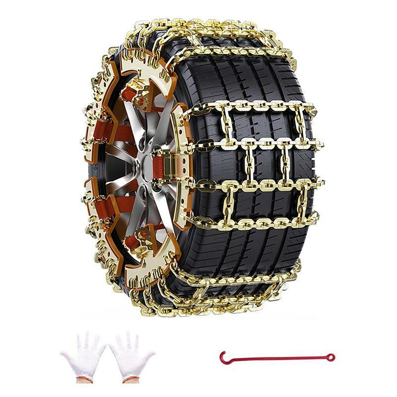 6pcs/set Tire Chains For Snow And Ice Universal Steel Tire Traction Chain With Strong Grip Force For Snow Ice Mud Sand