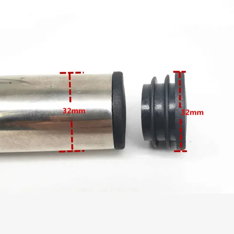 Bouchon d'extrémité d'obturation noir rond, inserts de tuyau, bouchon, bouchons intérieurs, joint de protection, couvercles d'extrémité de joint de tuyau en acier, 10mm, 12mm, 13-100mm