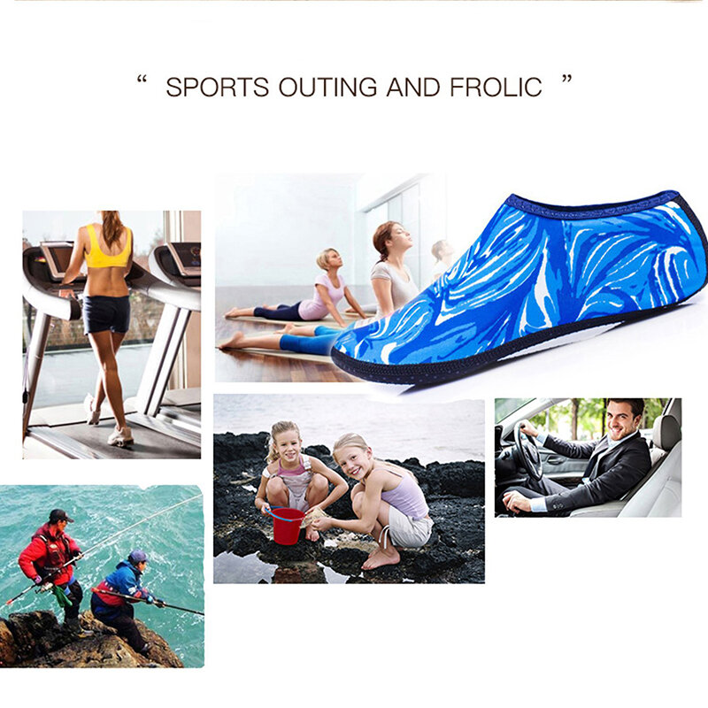Meias de mergulho antiderrapantes para adultos e crianças, sapatos de praia com secagem rápida, piscina, surf, mergulho, esportes aquáticos, nadadeiras de barbatanas, 1 par