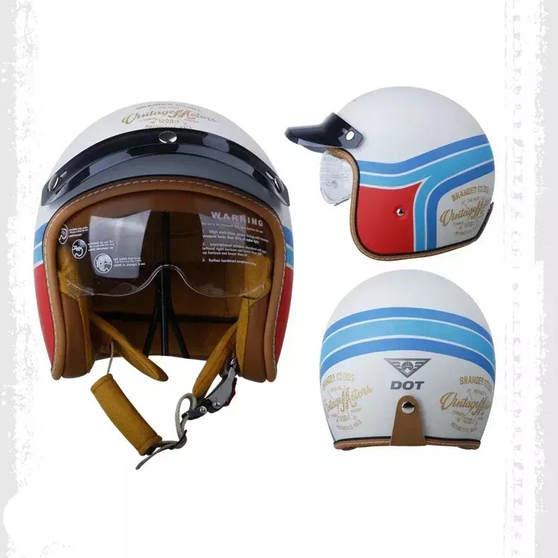 남녀공용 레트로 할리 데이비슨 오토바이 블루투스 헬멧, 여름 사계절 자외선 차단 오토바이, 개성 있는 쿨 헬멧
