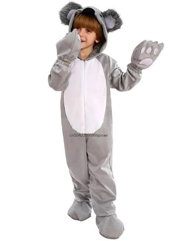 Gorący wyprzedaż koala zwierzę Cosplay szary kombinezon kostium karnawałowy dziecko słodkie koala halloween 2024