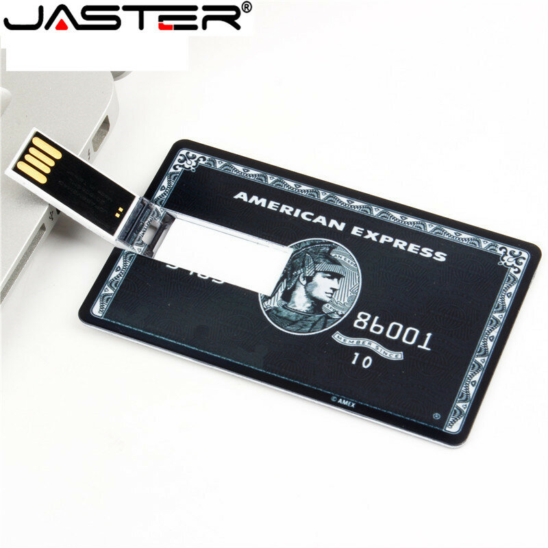 JASTER LOGO cliente impermeabile Super sottile carta di credito USB 2.0 Flash Drive 32GB pen drive 4G 8G 64G modello di carta di credito Memory Stick