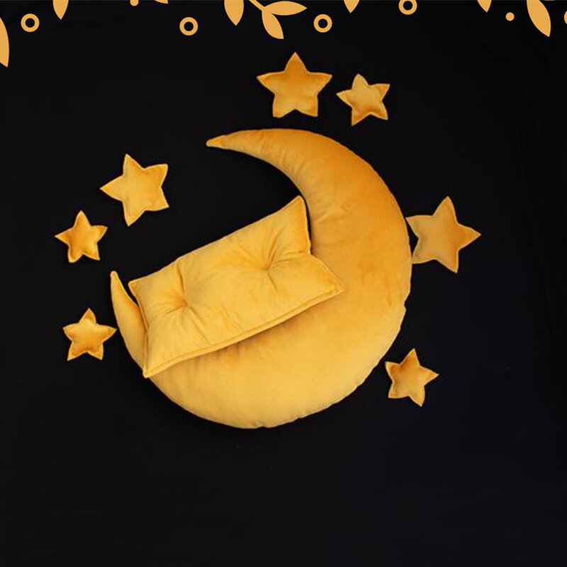 Реквизит для фотосъемки новорожденных Луна фотосессия полная луна звезды съемка Луна Подушка Детские аксессуары для фотосъемки