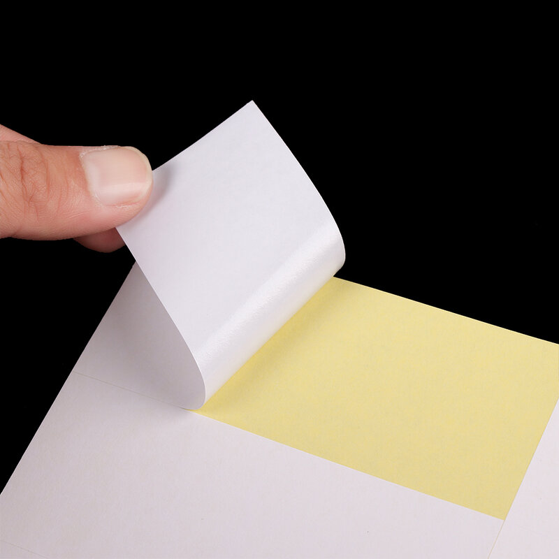 Papelería de inyección de tinta de 5 hojas, etiqueta de paquete dividida A4, pegatinas blancas, organizador autoadhesivo extraíble, etiqueta adhesiva