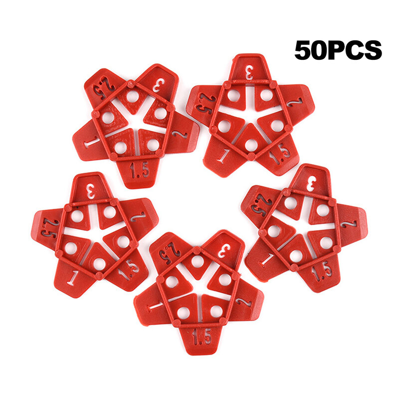 50Pcs Floor Tile Leveling System Clips Spacers Porcelain Ceramic Leveler Kit For Tile Laying Wall Fixing Construction Tools