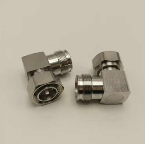 1PC RF Coaxial 50ohm 4.3-10（Mini Din）Male to 4.3-10 Female jack Right Angle 90 Degree Connector Adapters