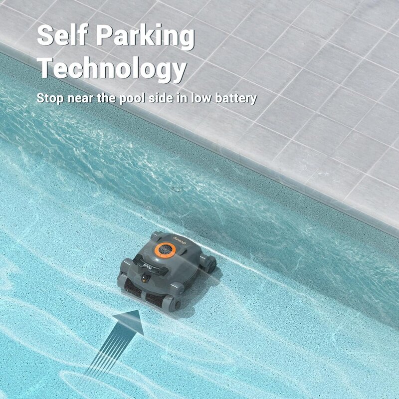 منظف حمام سباحة آلي لاسلكي لحمامات السباحة الداخلية ، تسلق الجدار ، قدرة وقوف السيارات الذاتي ، تحرير سريع للمياه