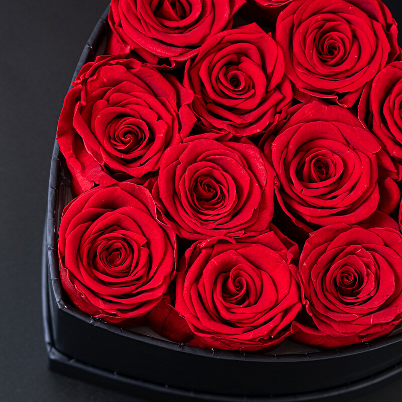 Вечная роза класса 12 подарочная коробка в форме сердца, День Святого Валентина, Рождество, подарок на день матери, подарок «сделай сам», семейная подарочная коробка