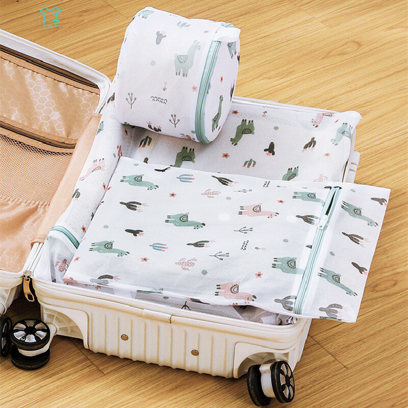 7 größen Wäsche Tasche für Schmutzige Kleidung Unterwäsche Bh Waschen Taschen Cartoon Alpaka Travel Tragbare Organizer Tasche Bh Wäsche Korb