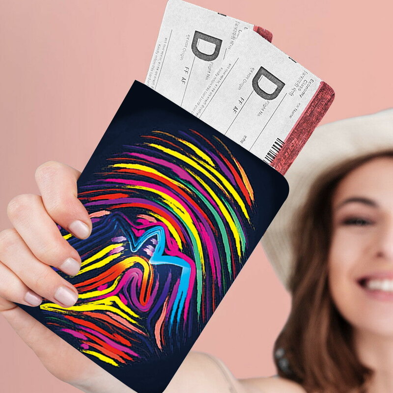 Nuova copertura per passaporto in pelle da donna biglietti aerei per carte porta passaporto da viaggio portafoglio porta carte di credito modello Oldimage