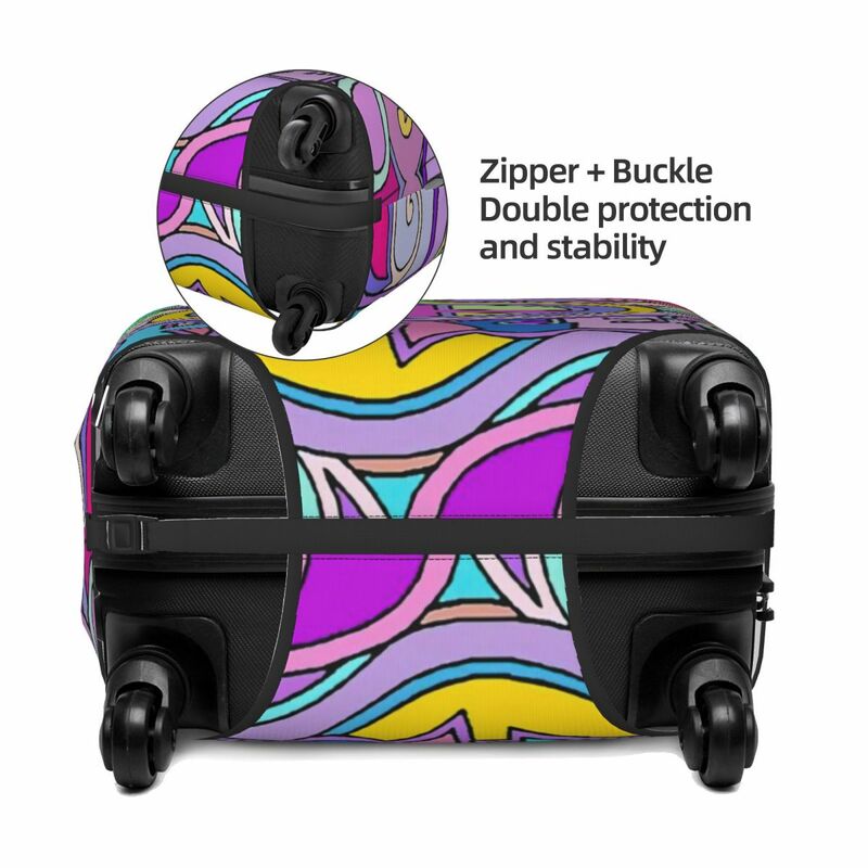 Психоделический хиппи ретро Арт печать чемодан защитные пылезащитные Чехлы эластичный Водонепроницаемый 18-32 дюйма чемодан