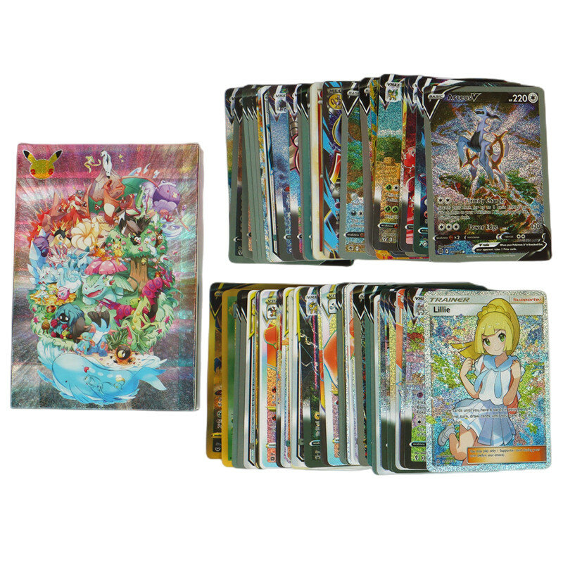 Dot Flash las mejores tarjetas de Pokémon Proxy Glory Pack Vmax Vstar GX Mega Ultra Rare Rainbow Arceus DIY Charizard, regalo brillante para niños