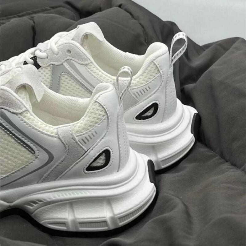 2024 White shoes shoes designer shoes casual shoes trendy shoes mesh shoes sneakers flat shoes Running shoes Thick soled shoes