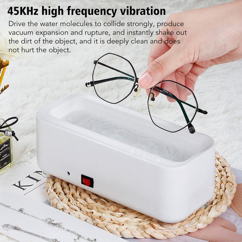Sonic óculos de limpeza jóias prata relógio escova mini lavadora usb portátil ultra-som vibração multifunções máquina limpeza