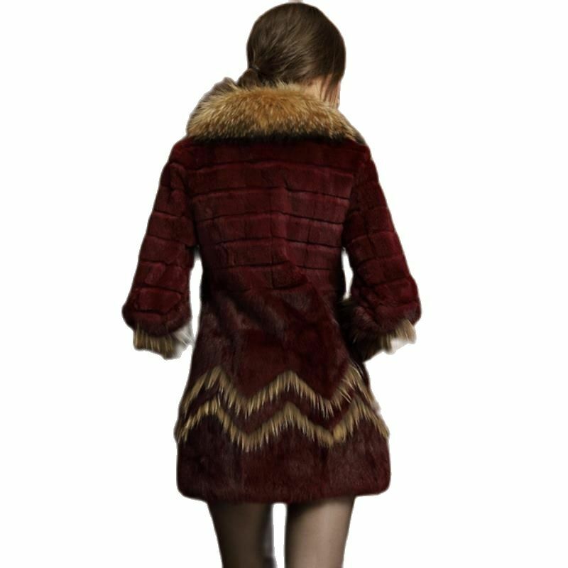 Abrigos de piel de gran tamaño para mujer, chaquetas de invierno y abrigo grueso y cálido, abrigo de piel de alta calidad 100% piel natural