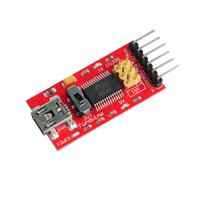 RCmall 5pcs FT232RL FTDI Mini USB to TTL Serial Converter Adapter Module 3.3V 5.5V Adapter Board for Arduino +USB Cable