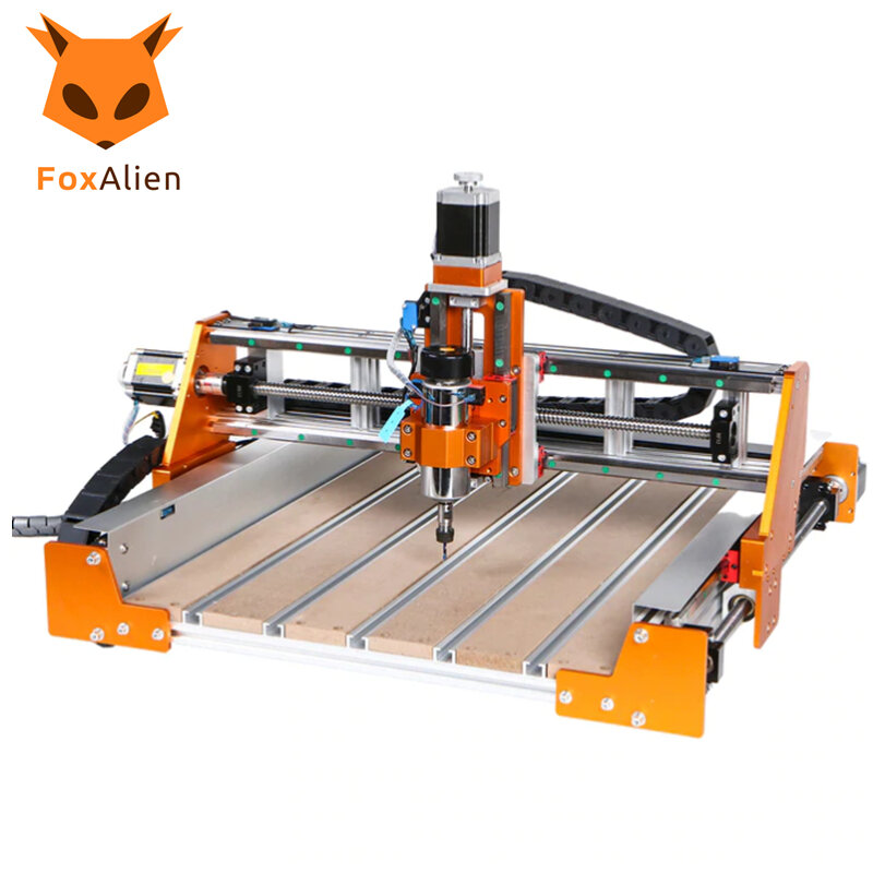 FoxAlien Vasto CNC 라우터, Nema23 모터 DM542 드라이버, 3 축 HG-15 선형 레일 볼 스크류, 밀링 머신 레이저 조각기