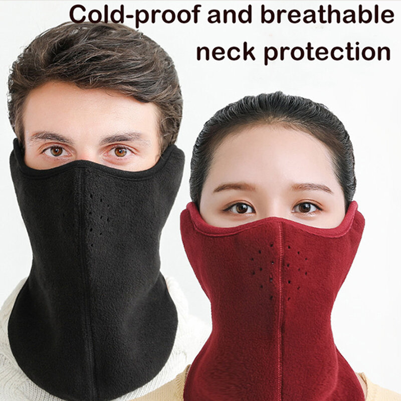 여성용 조절식 귀마개, 통기성 목 보호대, 겨울 방진 따뜻한 마스크, 야외 사이클링 스포츠 귀마개, 단색 패션