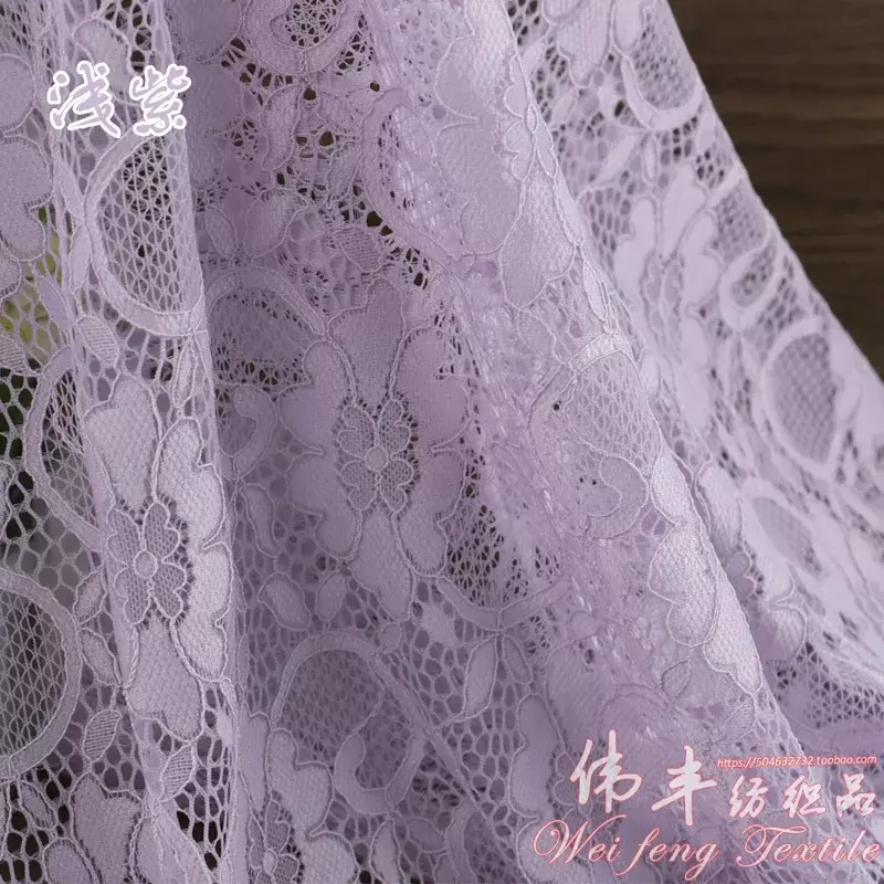 Elastic Lace Fabric By The Meter for Clothing Wedding Dresses Decorative Diy Sewing Flowers Cloth Thin Summer Hollow-out Fashion
