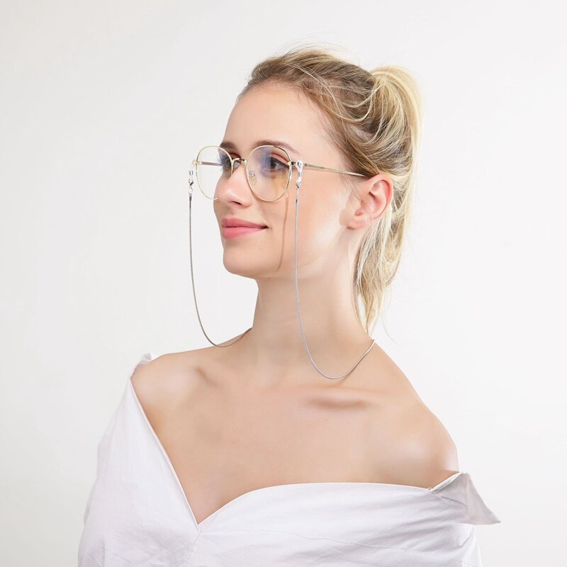 Minimalistyczna luksusowa seksowna pani przeciwpoślizgowa maska łańcuszek do okularów DIY wisiorek smycz biżuteria dla kobiet prezent