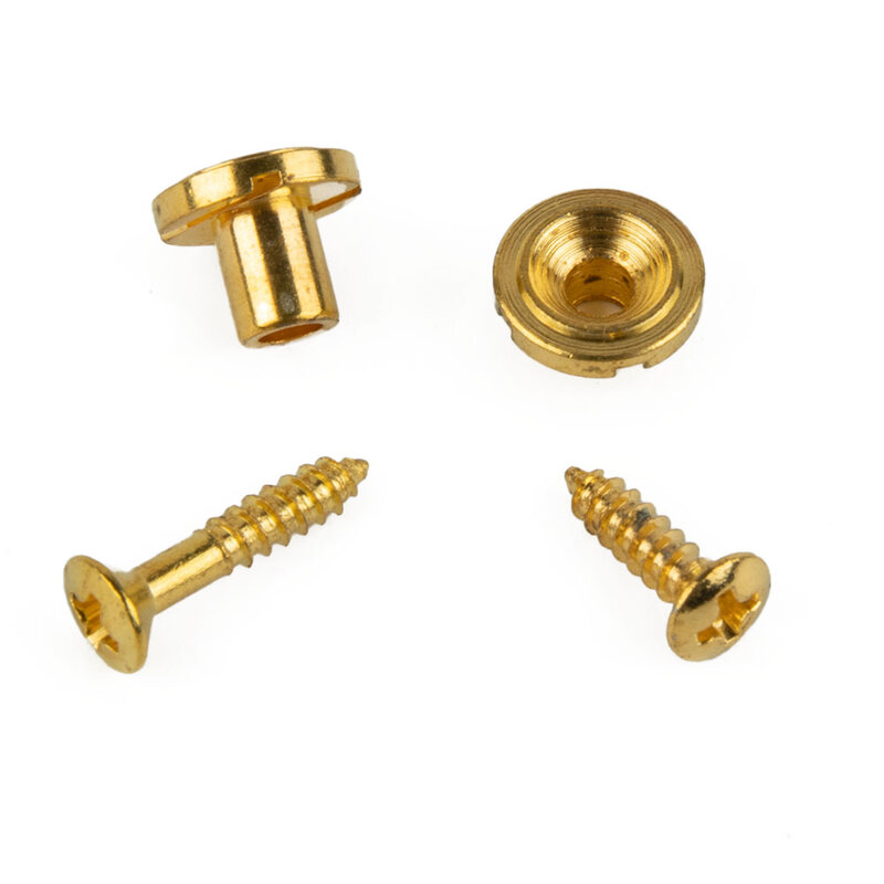 Other Guitar Parts 2* String Retainers 1 Pair / 2pcs Approx.10g Black Gold Metal Parts & Accessories Brand New