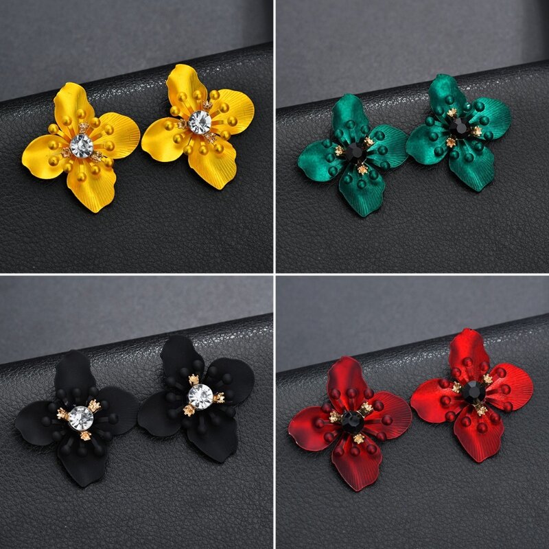 Boucles d'oreilles florales pour femmes, bijoux en forme de fleur pour les oreilles, cadeaux décontractés