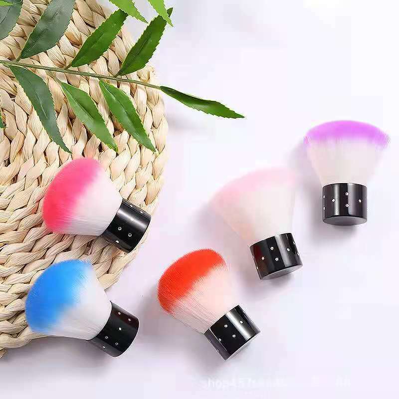 1pc Mushroom Nail Brush Soft Nail Cleaner Brush Handle Remove Dust Small Angle Cleaning Brush Dust Clean Nail Art Manicure Tools