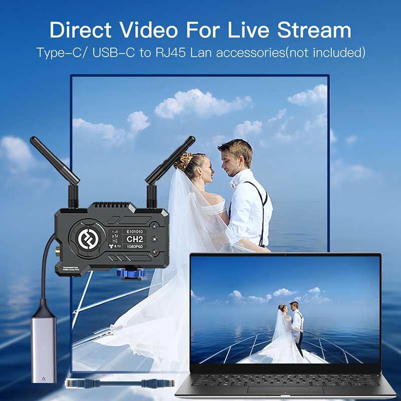 نقل الفيديو اللاسلكي من Hollyland Pro ، زمن استجابة s ، نطاق 400 قدم ، HDMI ، بث مباشر ، تصوير إعلانات
