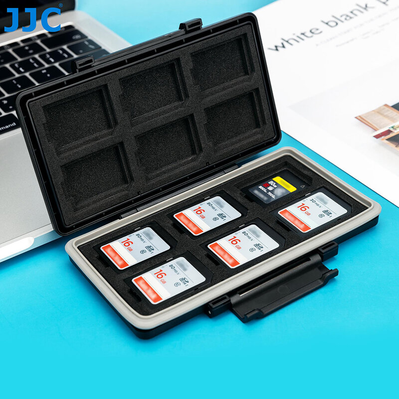 JJC-estuche impermeable para tarjetas SD, accesorios de fotografía para 12 tarjetas SD/SDHC/SDXC y 12 tarjetas CFexpress tipo A