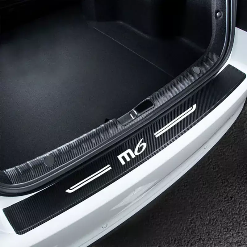 Listwa progowa naklejki na naklejka na zderzak do Mazda M6 Logo 2023 2019 drzwi z włókna węglowego pasków progowych pedału