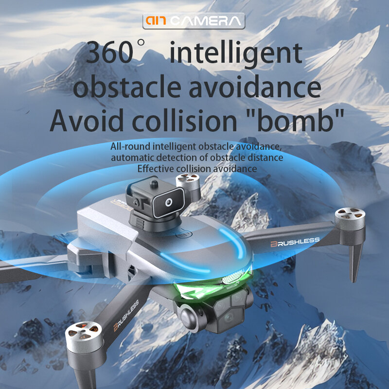 A17 Drone profissional com câmera HD 3, Evitar obstáculos, Motor sem escova, GPS, 5G WiFi, RC FPV, Fluxo óptico Quadcopter Toy, 8K